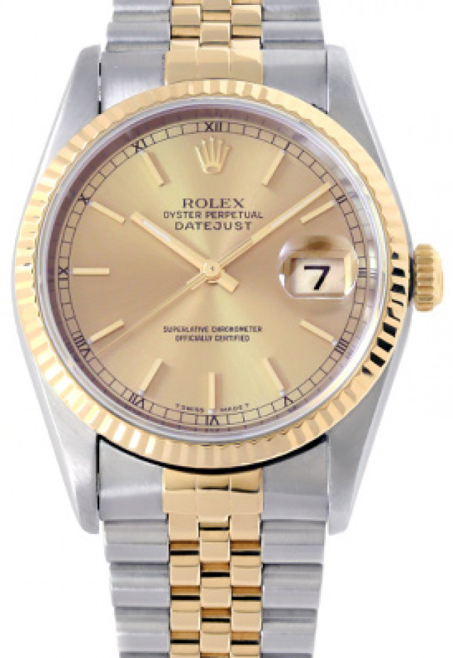 Used Rolex Datejust 16233 with Champagne Dial