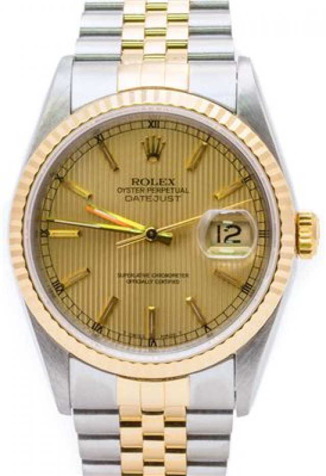 Gold & Steel Tapestry Dial Rolex Datejust 16233