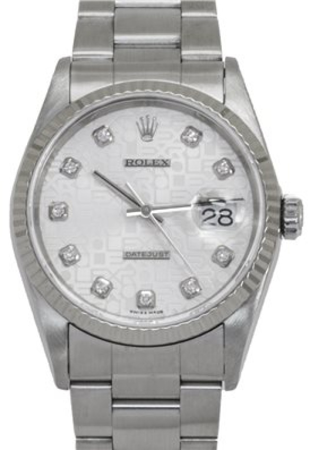 Rolex 16234 White Gold & Steel on Oyster Jubilee Steel Diamond Dial