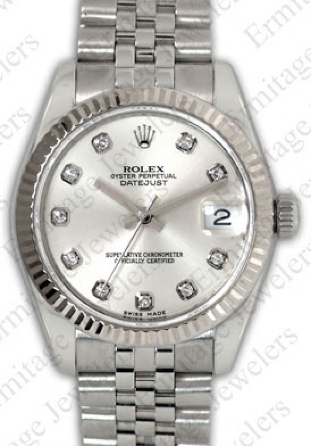 Silver Diamond Dial Rolex Datejust 178274