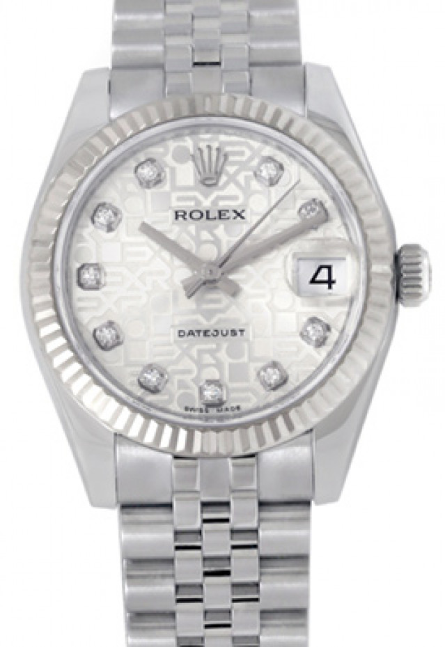 Rolex 178274 White Gold & Steel on Jubilee Steel Diamond Dial