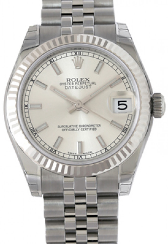 White Gold & Steel on Jubilee Rolex Datejust 178274 31 mm