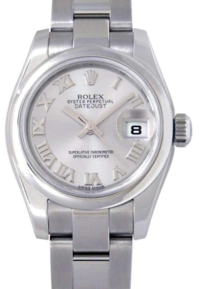 Rolex 179160 Steel on Oyster, Smooth Bezel Rhodium with Silver Roman