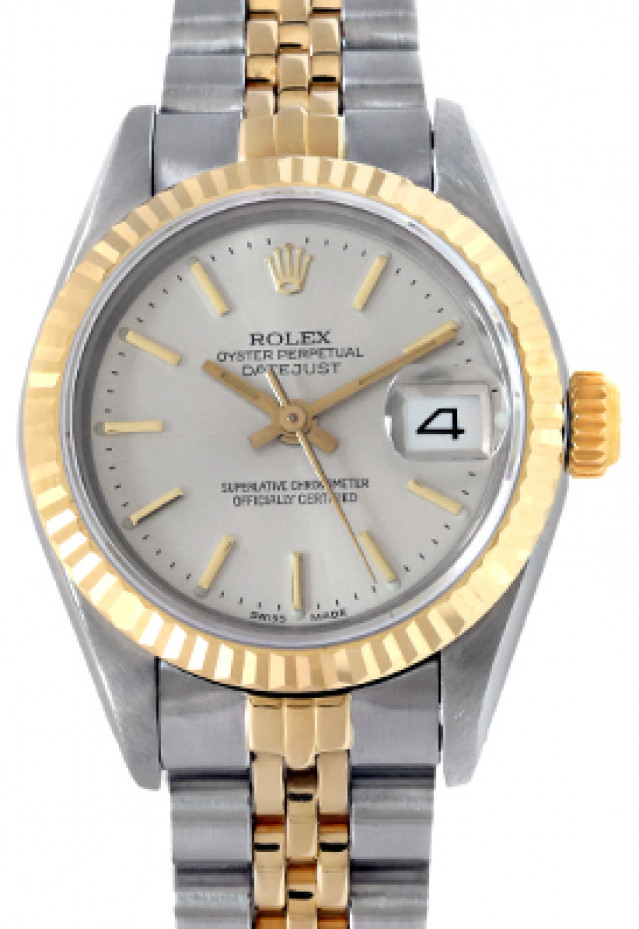 Rolex 69173 Yellow Gold & Steel on Jubilee, Fluted Bezel Steel with Gold Index