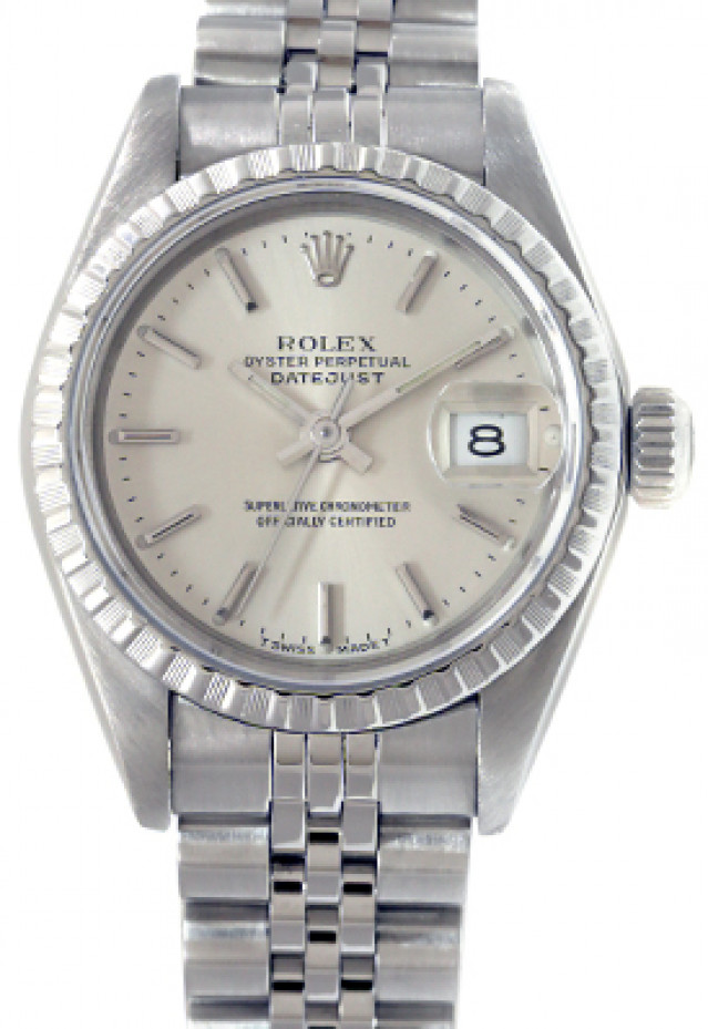 Rolex 69190 Steel on Jubilee, Engine Turned Bezel Steel with Silver Index