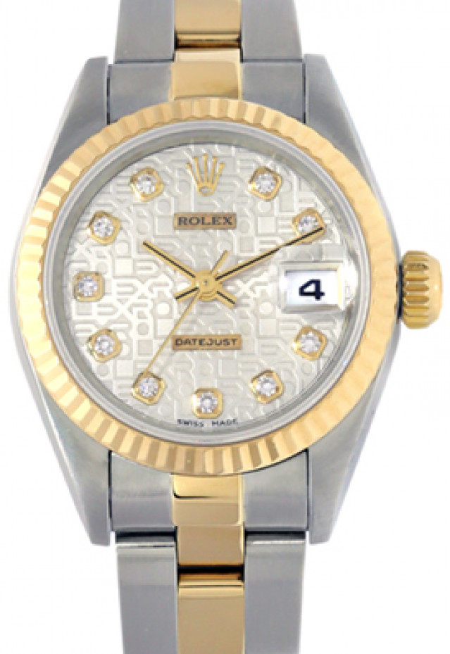 Rolex 79173 Yellow Gold & Steel on Jubilee, Fluted Bezel Jubilee Steel Diamond Dial