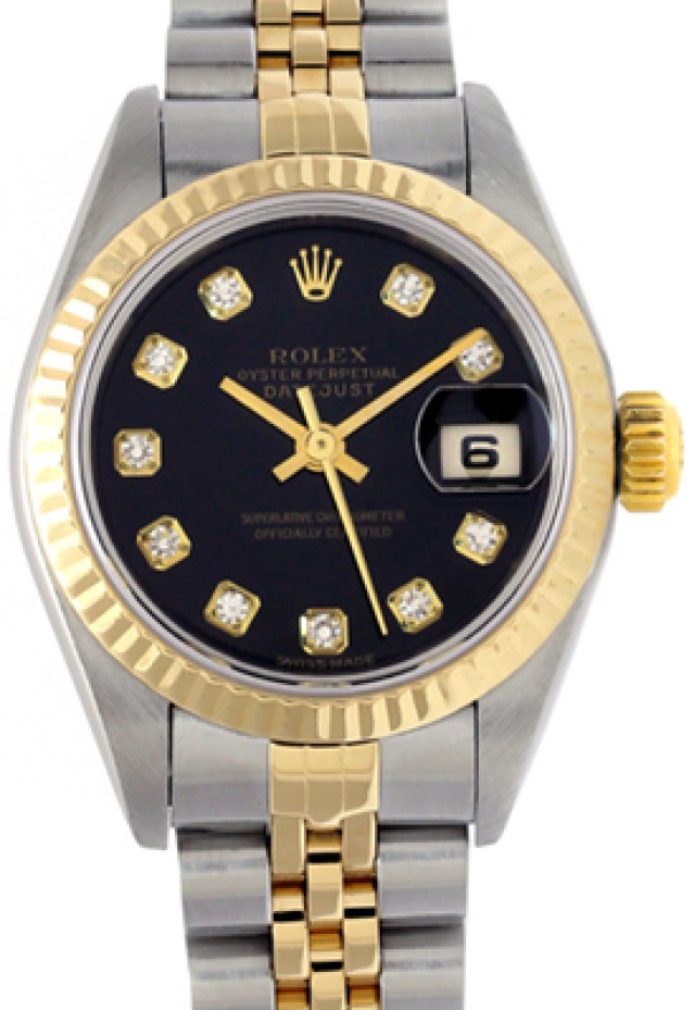 Ladies Rolex Datejust 79173 with Black Dial