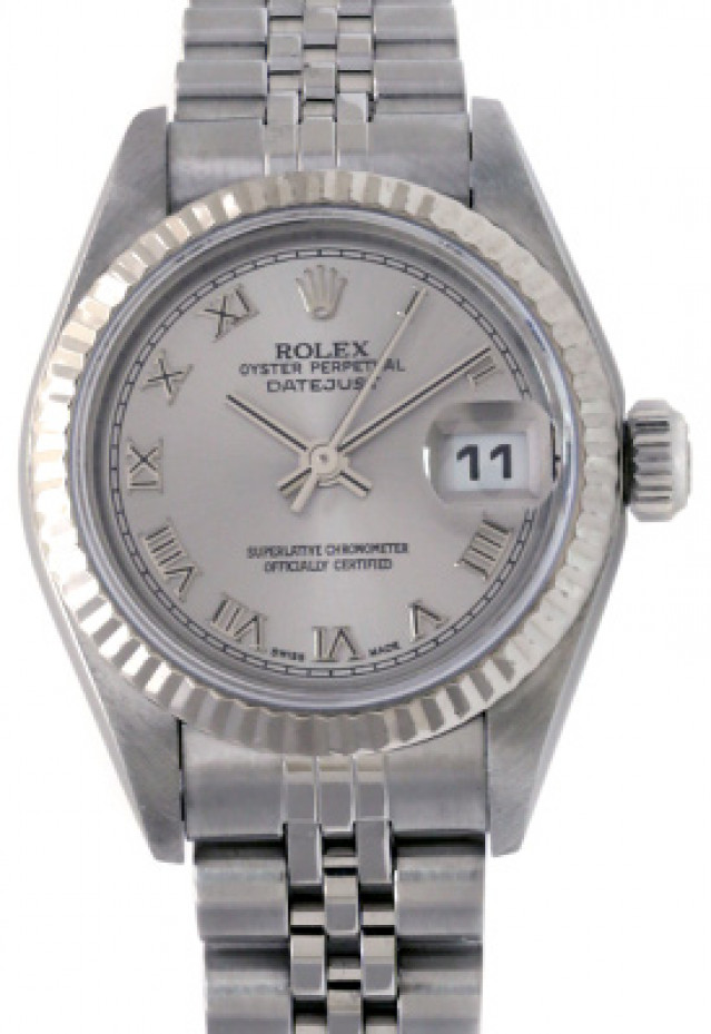 Rolex 79174 White Gold & Steel on Jubilee Steel with Silver Roman