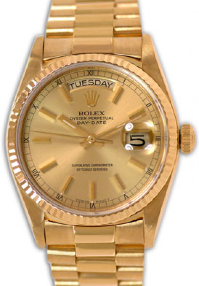 Rolex Day-Date 18038 Gold Champagne 1988