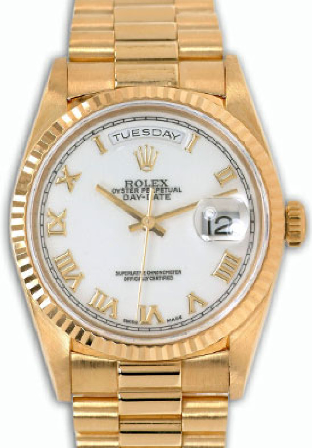 Rolex Day-Date 18238 Gold White 1999