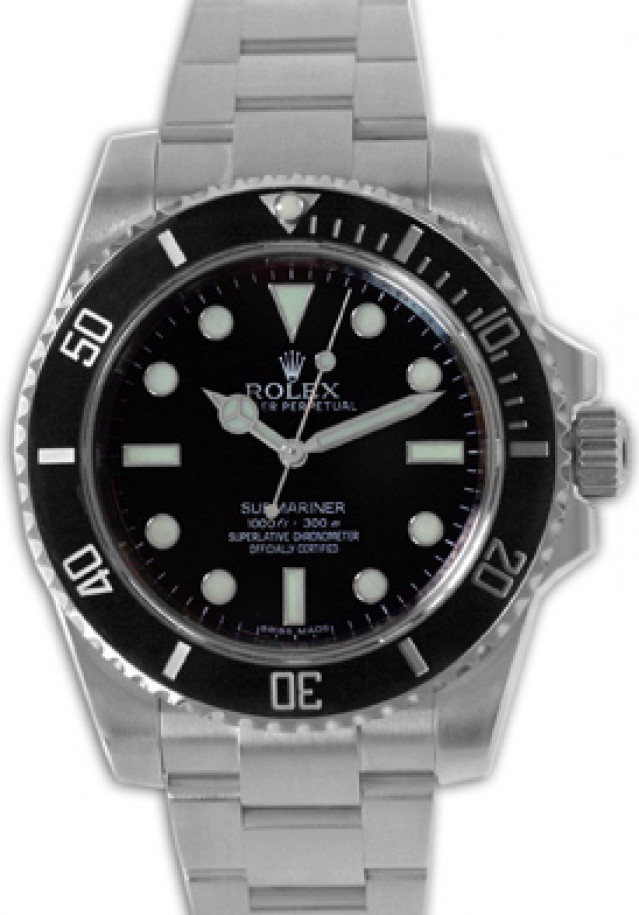 Rolex 114060 Steel on Oyster Black