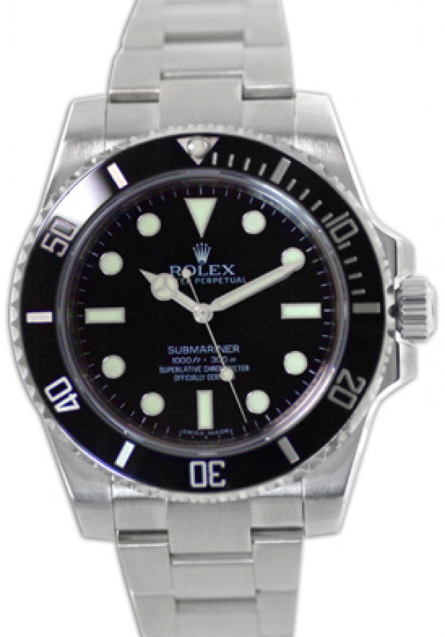 Rolex 114060 Steel on Oyster Black