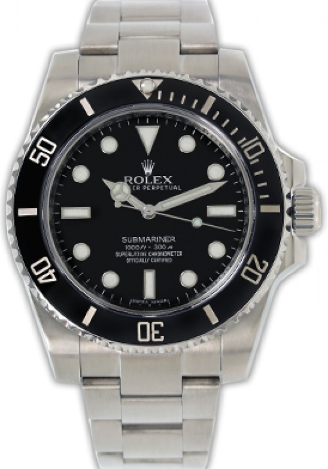 Rolex 114060 Steel on Oyster Black