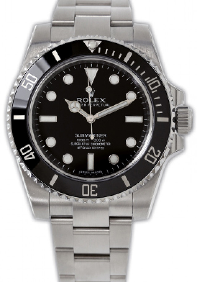 Rolex 114060 Steel on Oyster Black