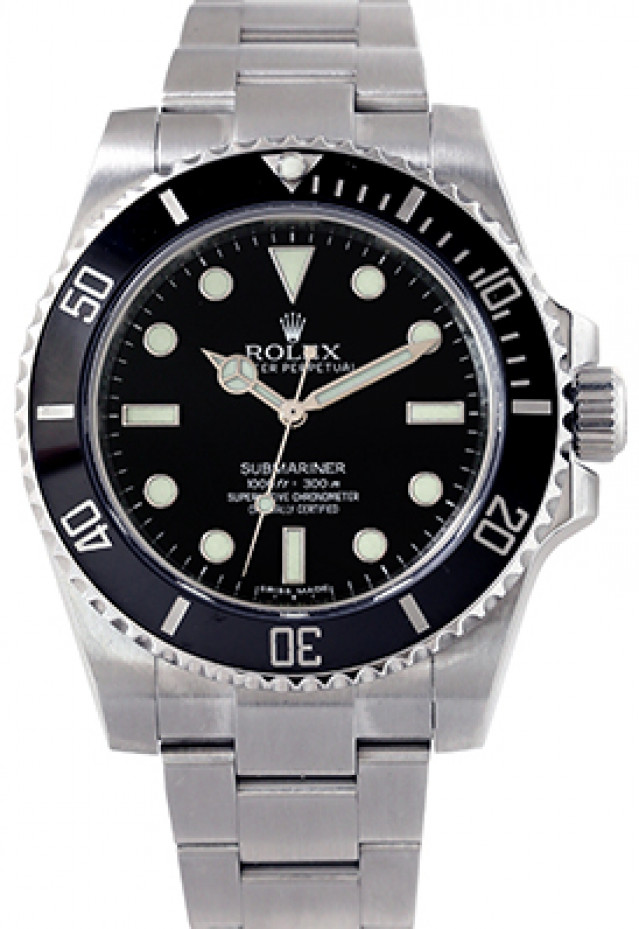 Rolex 114060 Steel on Oyster Black