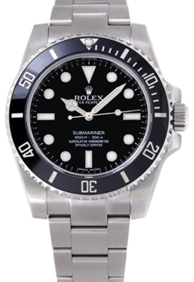 Rolex 114060 Steel on Oyster Black