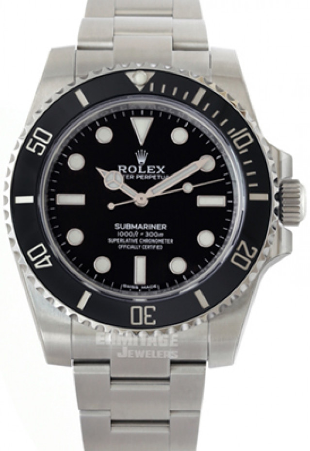 Rolex 114060 Steel on Oyster Black