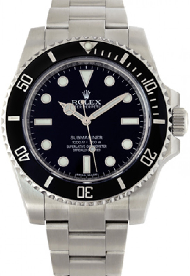 Rolex 114060 Steel on Oyster Black