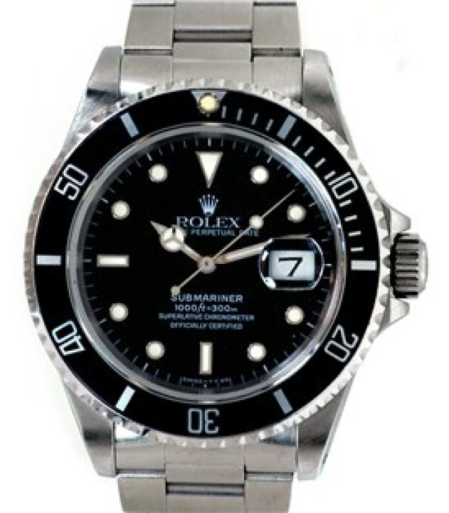 Used Rolex Submariner 16610 Tritium 1991