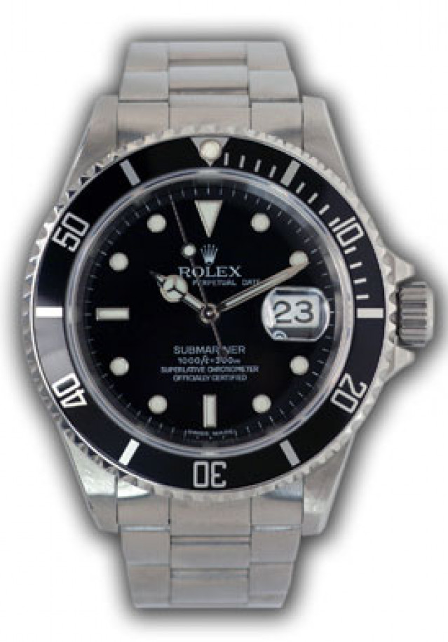 Rolex Submariner 16610 Tritium Steel 1996
