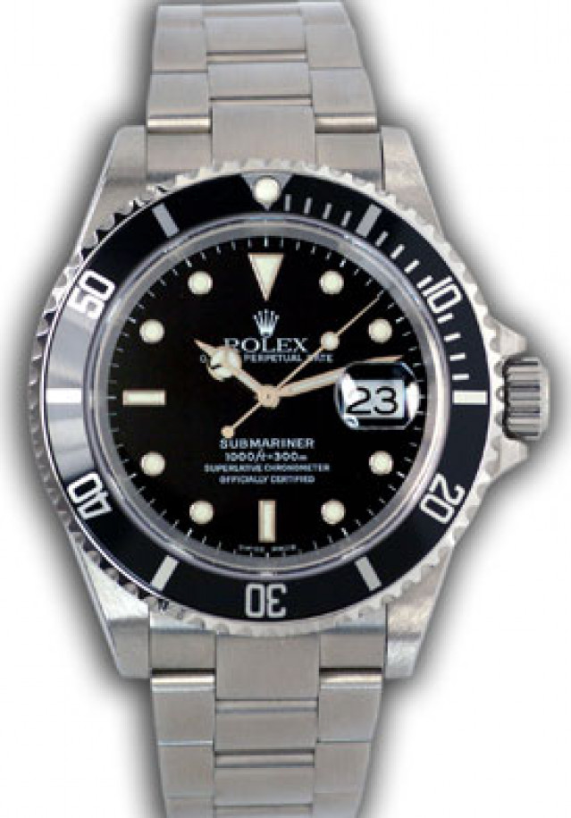 Rolex Submariner 16610 Black 2001 40 mm