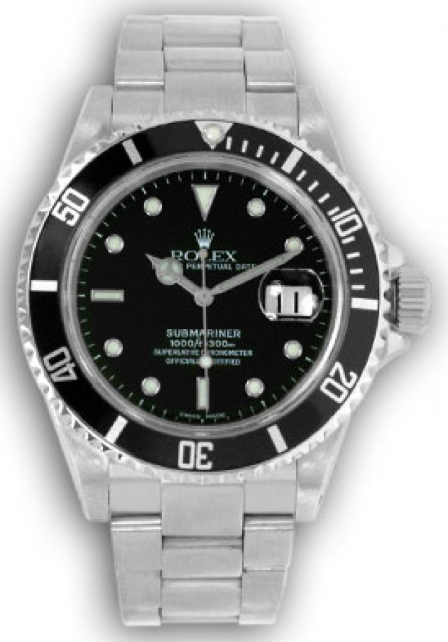 Used Rolex Submariner 16610 Black 2001