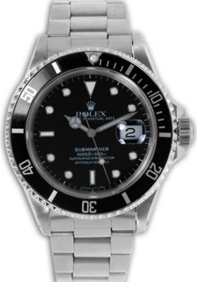 Used Rolex Submariner 16610 Tritium 1989