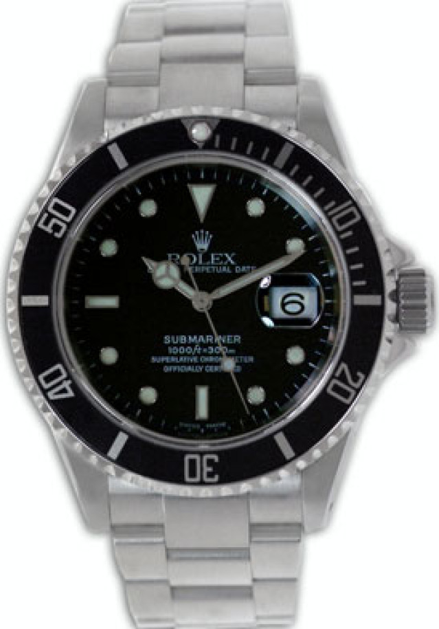 Rolex Submariner 16610 Black Steel 2001