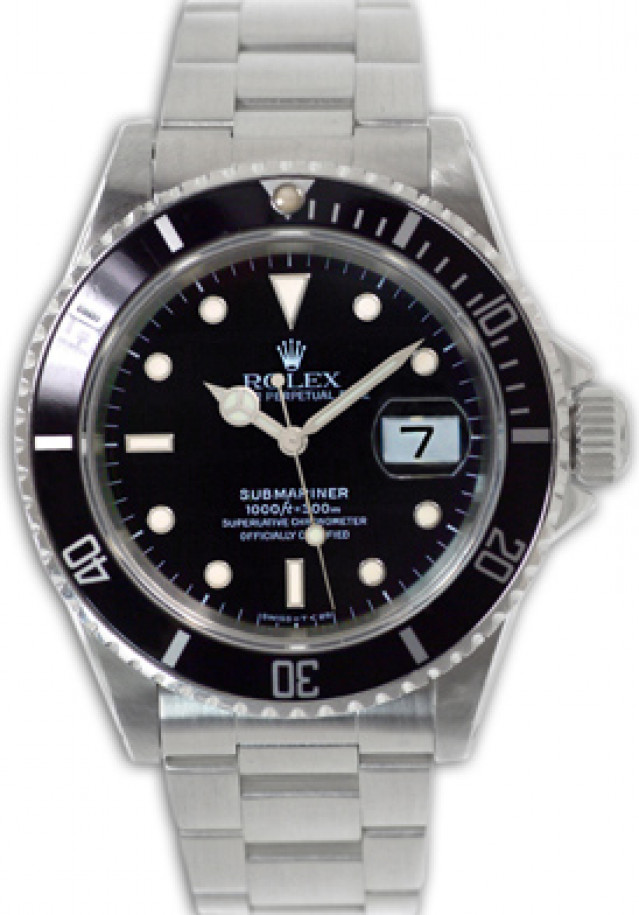 Rolex Submariner 16610 Tritium Steel 1989
