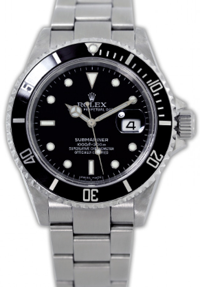 Luxury Steel Rolex Submariner 16610 T Year 2006