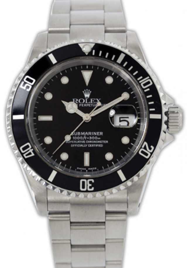 Rolex Submariner 16610 Black 3558WR