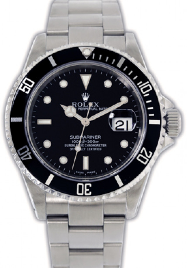 Rolex Submariner 16610 Black 2002 40 mm