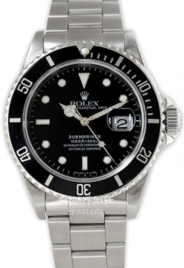 Used Rolex Submariner 16610 Tritium 1998