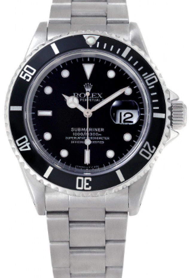 Rolex Submariner 16610 Tritium 1998 With Black Dial