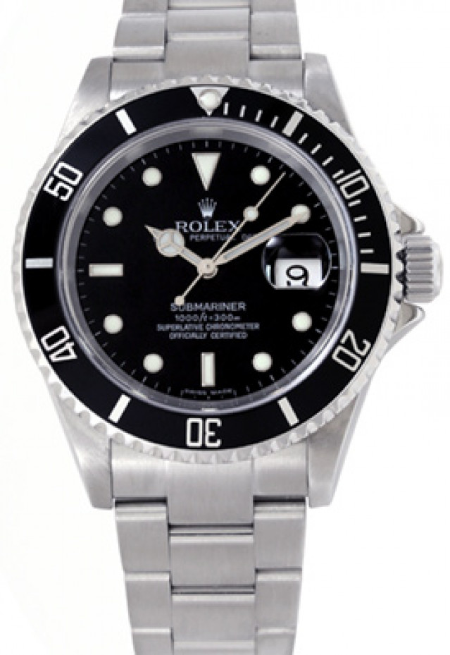 40 mm Black Rolex Submariner 16610