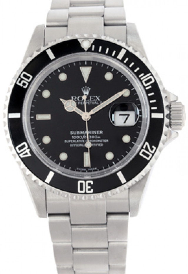 Black Bezel Stainless Steel Rolex Submariner 16610