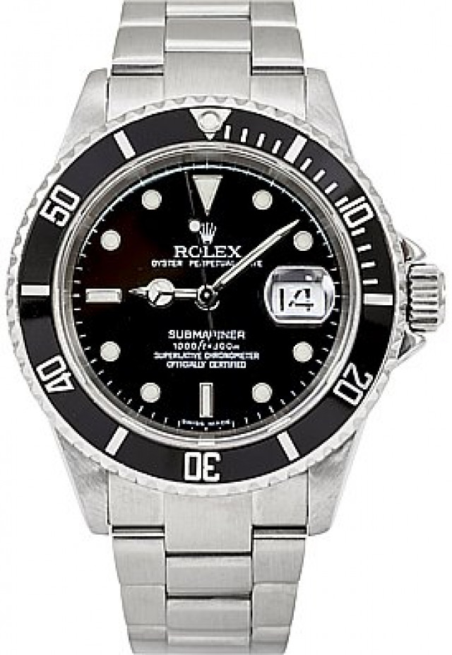 2006 Steel Black Bezel & Dial Rolex Submariner 16610