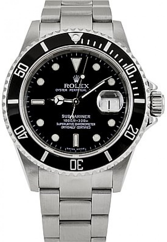 2006 Black Bezel & Dial Rolex Submariner Ref. 16610