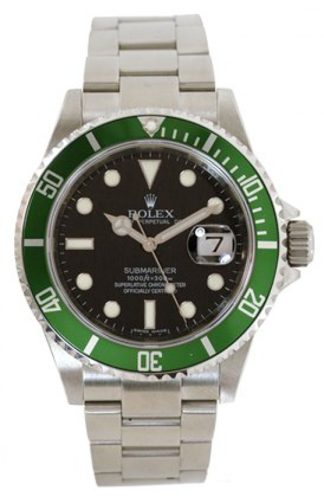 2008 Rolex Submariner 16610LV with Green Bezel