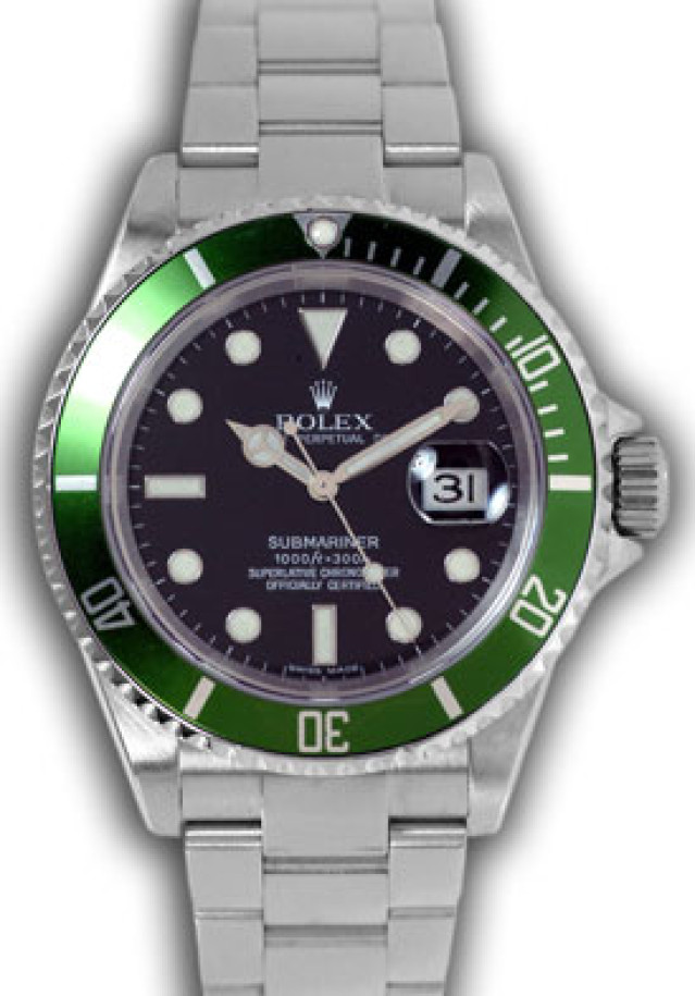 Rolex Submariner 16610V Steel with Green Dial & Bezel
