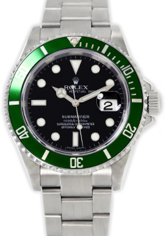 Unique Green Rolex Submariner 16610V Steel