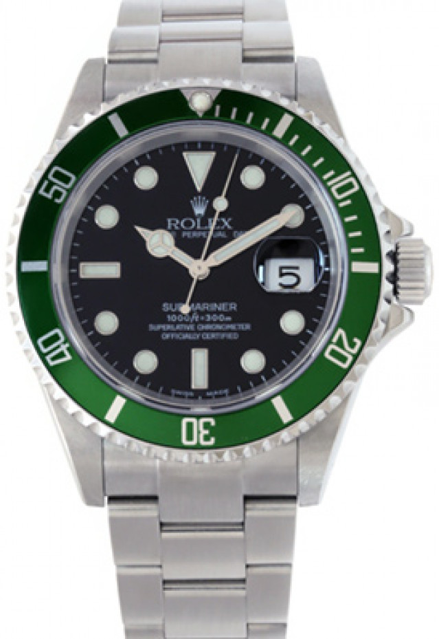 2003 Rolex Submariner 16610LV with Green Bezel