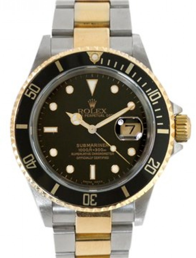 Rolex Submariner 16613 Gold & Steel Black Dial 1999