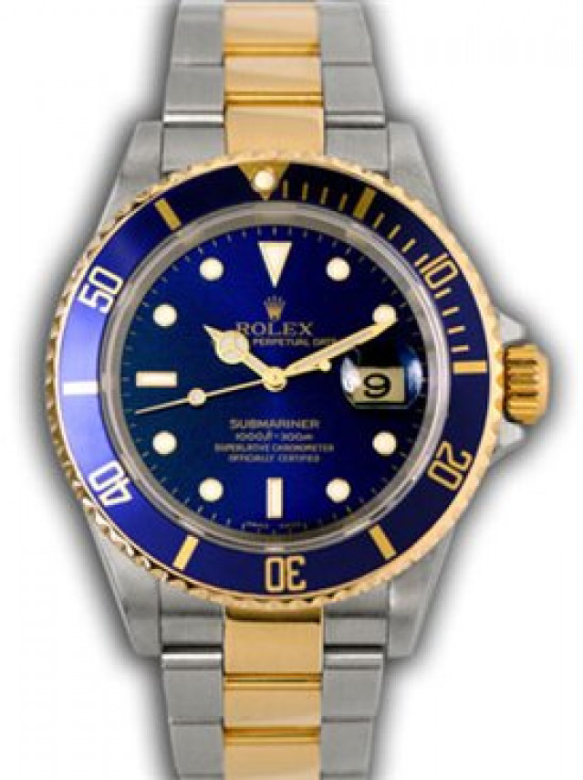 Blue Rolex Submariner 16613 T Gold & Steel 2006