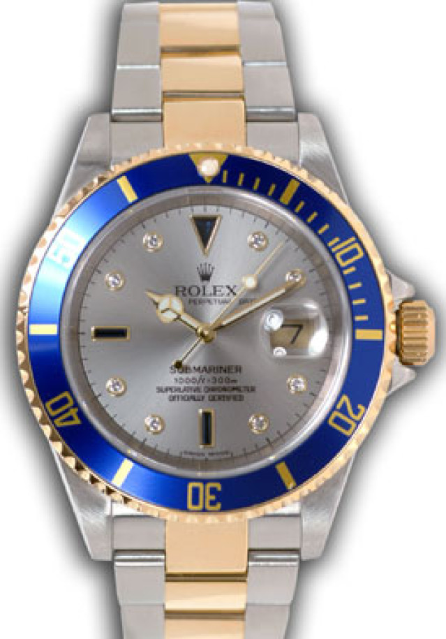 Yellow Gold & Steel Diamond Rolex Submariner 16613