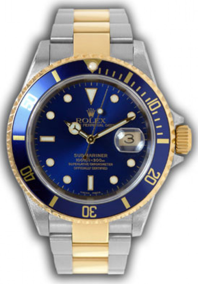 Blue Rolex Submariner 16613 40 mm