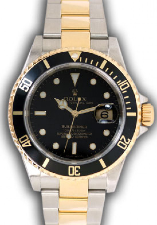 Rolex Submariner 16613 T Gold & Steel Black 2005