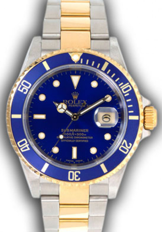 Rolex Submariner 16613 T Gold & Steel Blue 2003