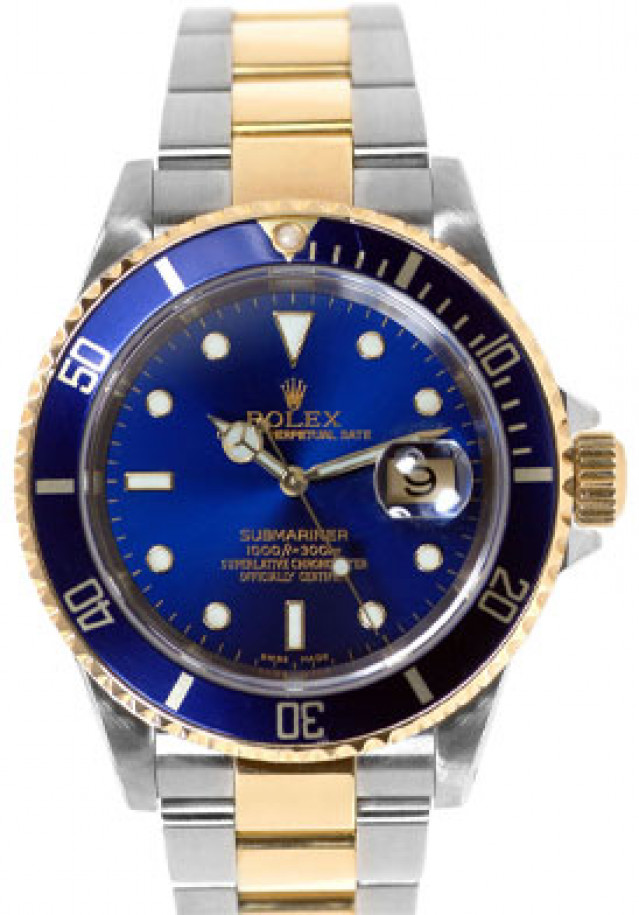 Rolex Submariner 16613 Gold & Steel Blue 2003