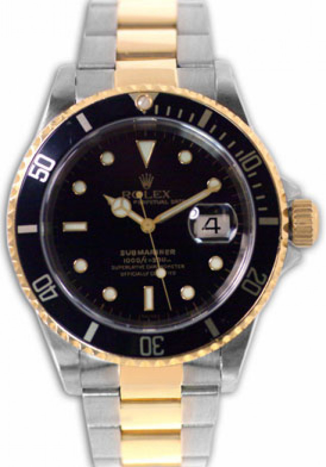 Rolex Submariner 16613 Gold & Steel Black 1999